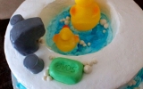 rubber ducky baby shower cake